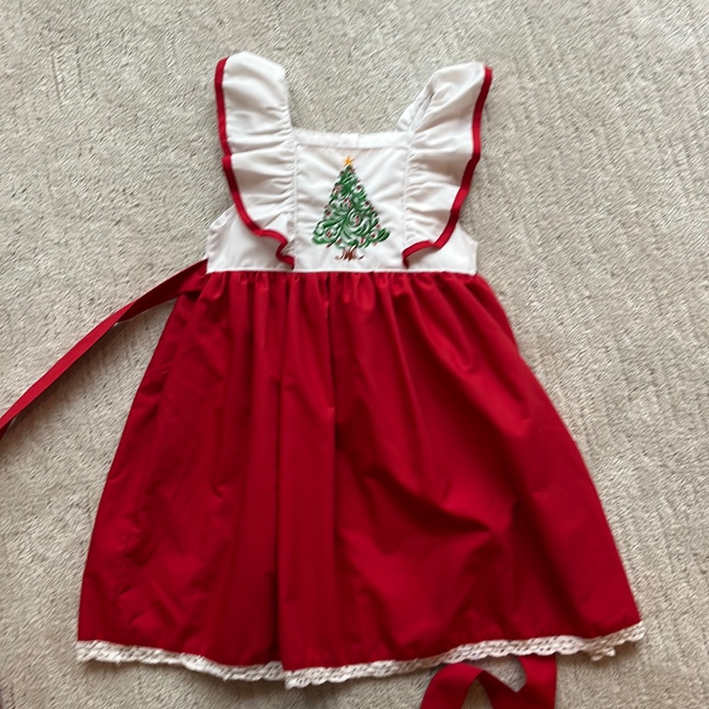 Smocked a lot Christmas dress 4T